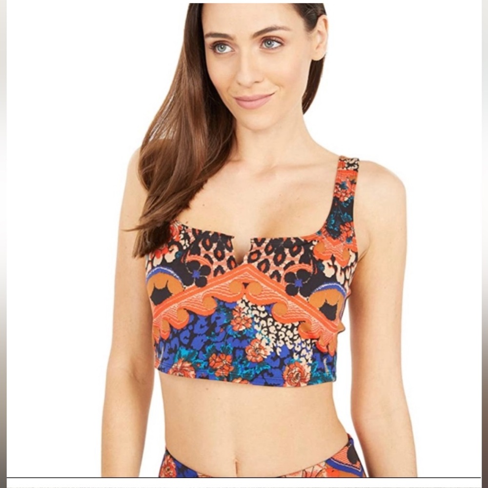 Free People Wild Garden Crop Tank w built in support NWT